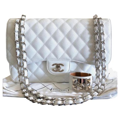 chanel white caviar flap|Flap Bags .